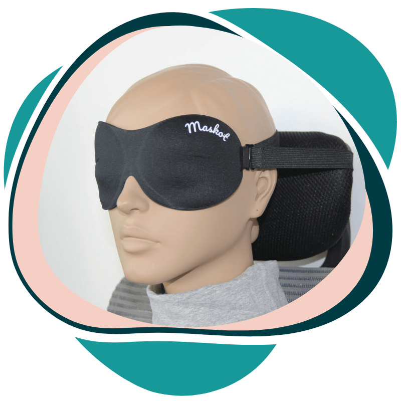 masque de nuit masque de voyage masque de sommeil de voyage masque yeux avion asleep mask maskot sommeil verticalité