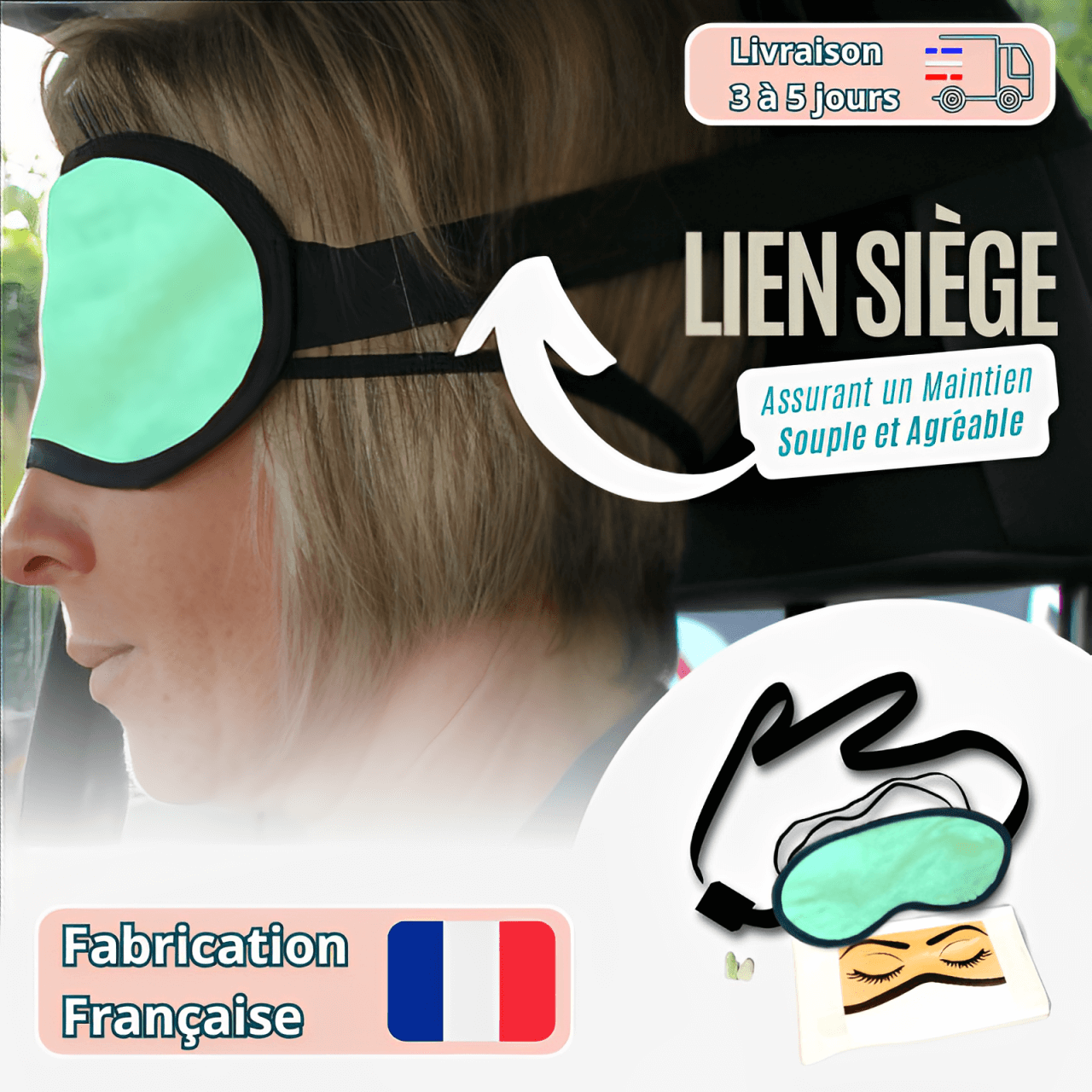 masque de voyage masque de sommeil de voyage masque yeux avion asleep mask vert